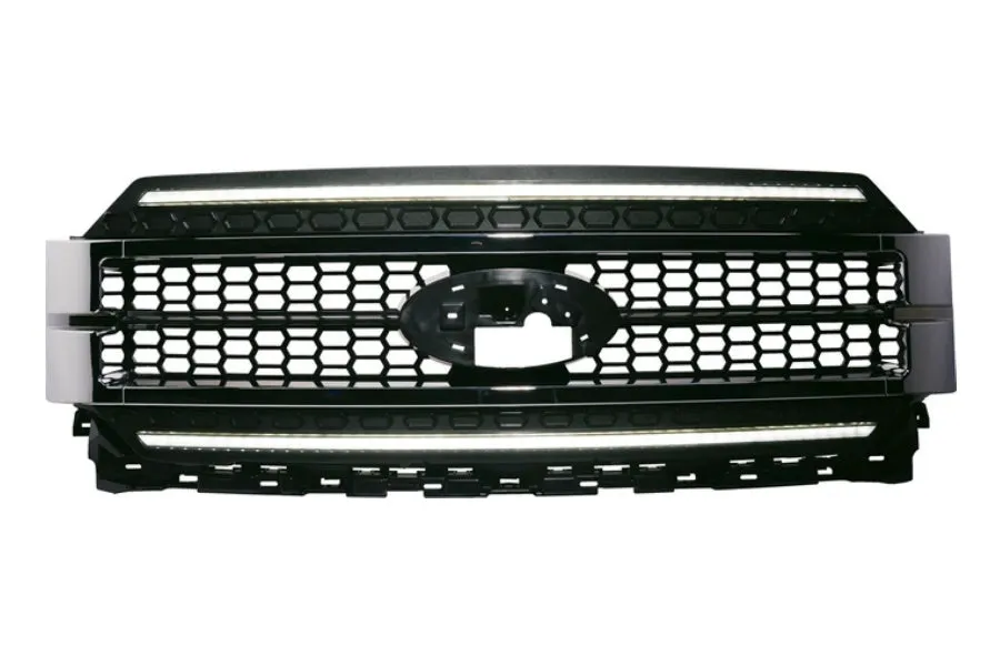 2001-23 Ford F150 OLM Infinite Series LED Grille - Paintable Black W/White DRL