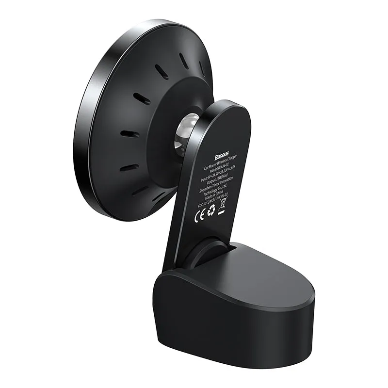 Baseus Magnetic Car Mount Wireless Charger Holder MagSafe Compatible For IPhone Black (WXJN-01)