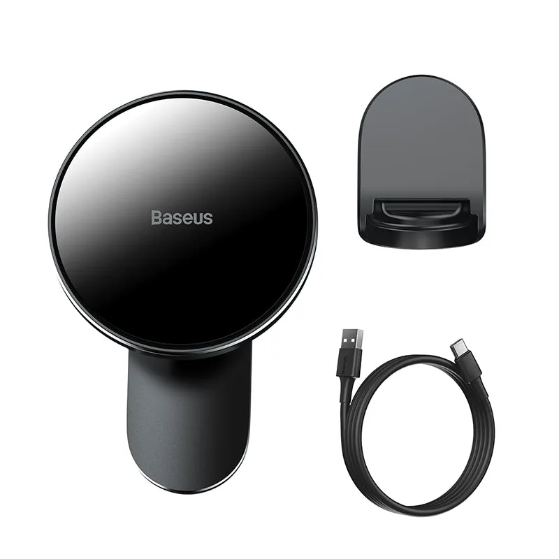 Baseus Magnetic Car Mount Wireless Charger Holder MagSafe Compatible For IPhone Black (WXJN-01)