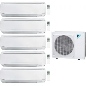 Daikin 5-Zone Wall Mounted Ductless Mini-Split 48000 BTU Heat Pump Air Conditioner 7k   12k   12k   12k   15k - 20.6 SEER2