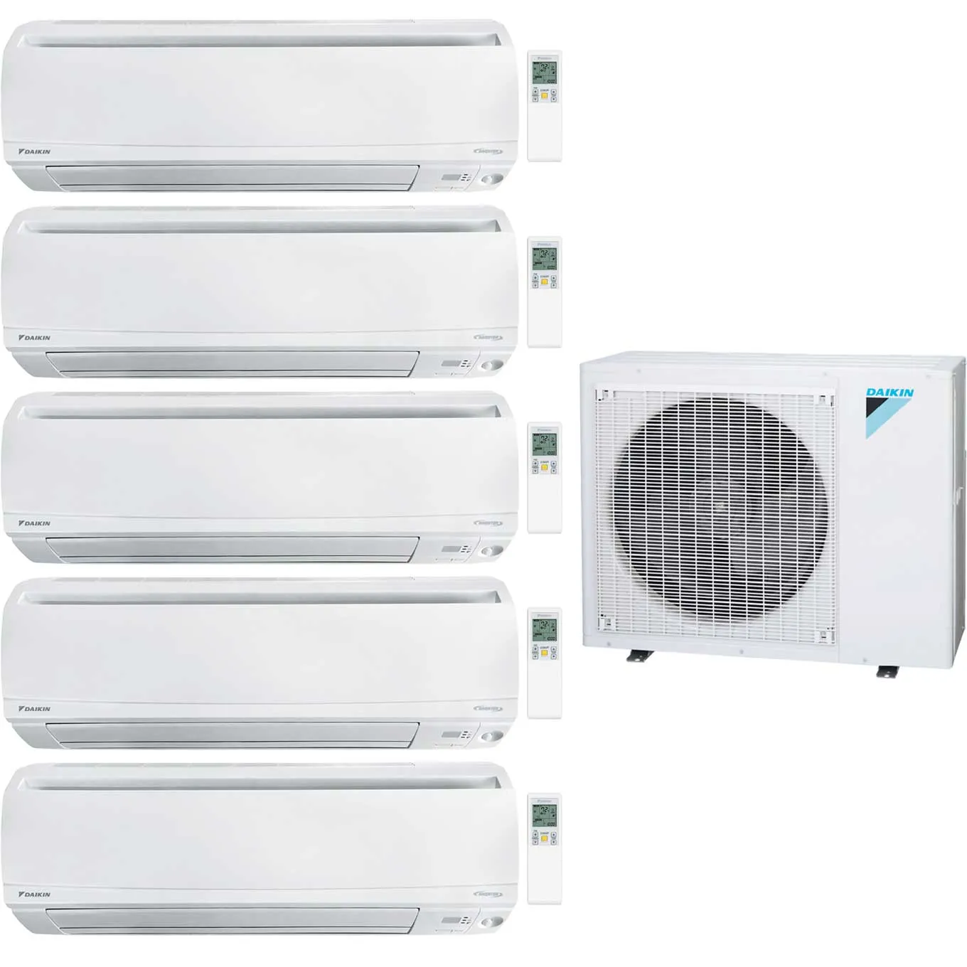 Daikin 5-Zone Wall Mounted Ductless Mini-Split 48000 BTU Heat Pump Air Conditioner 9k   9k   12k   12k   18k - 20.6 SEER2