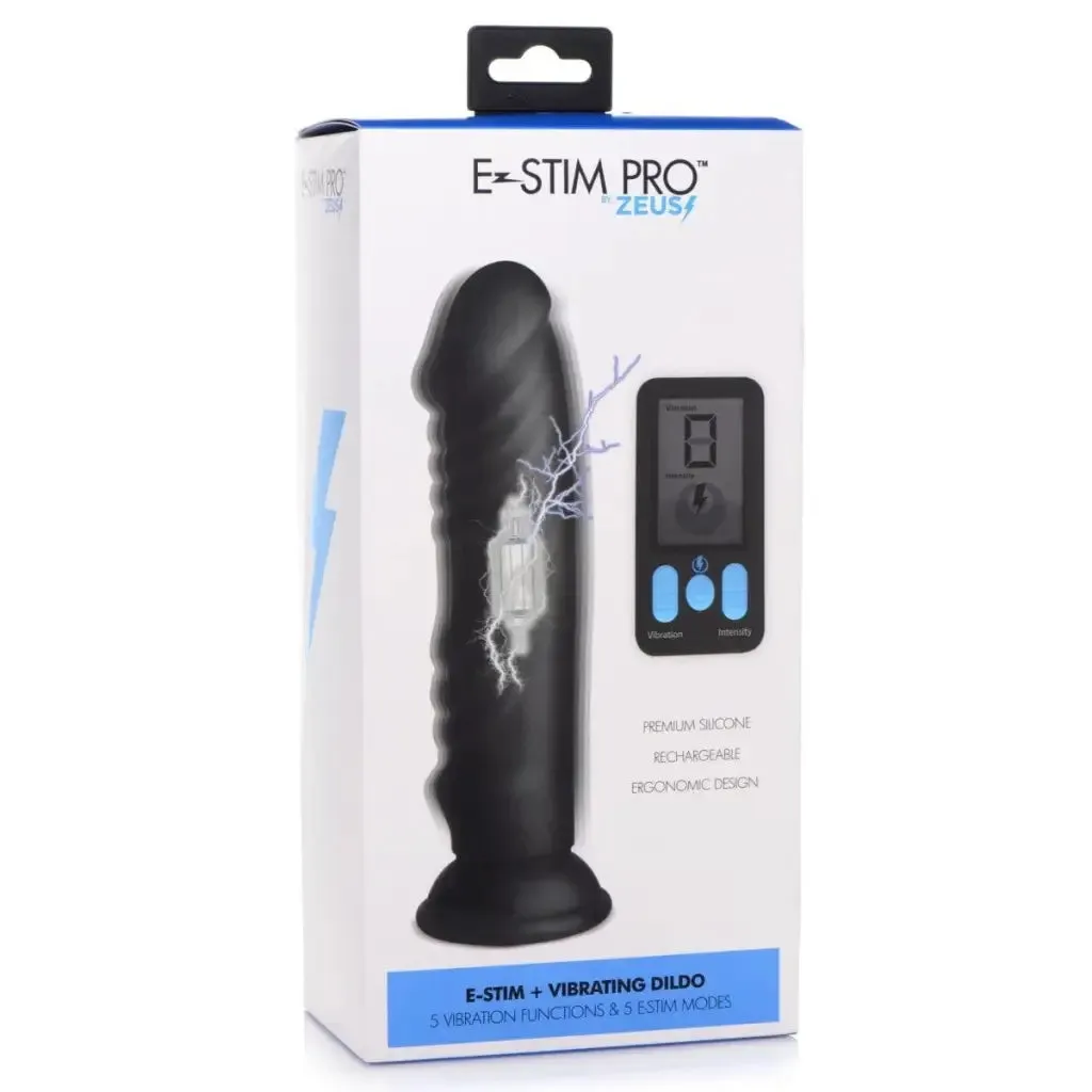 E-stim Pro 5x Vibrating Dildo With Remote Control