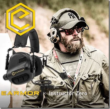 EARMOR M32 MOD3 TACTICAL HEADSET (Black / Coyote Brown / Green)