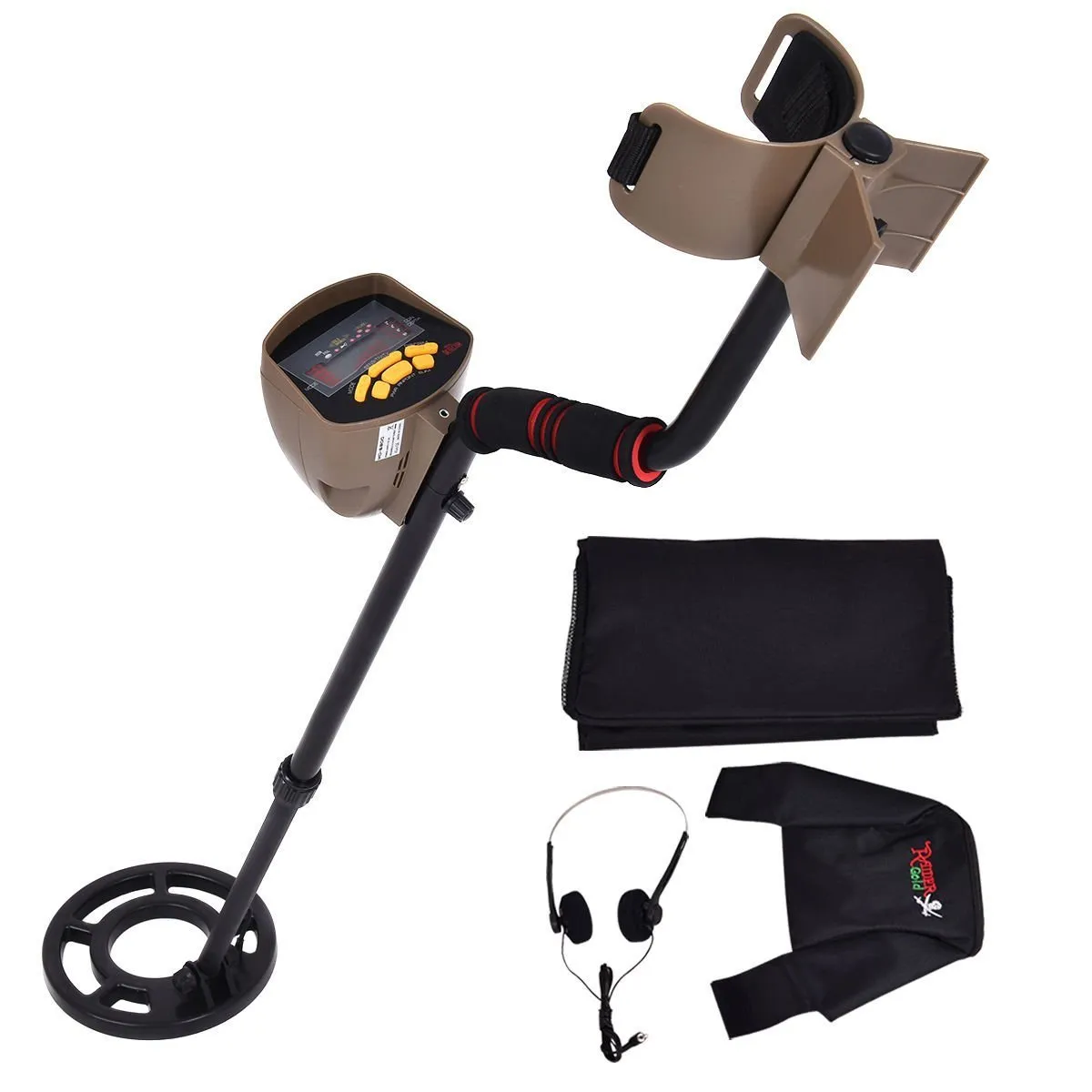 Goplus Metal Detector Waterproof Coil Underground 8.3&quot; Deep Sensitivity Gold Search 5 Modes w/ Headphone and Backpack MD-6300