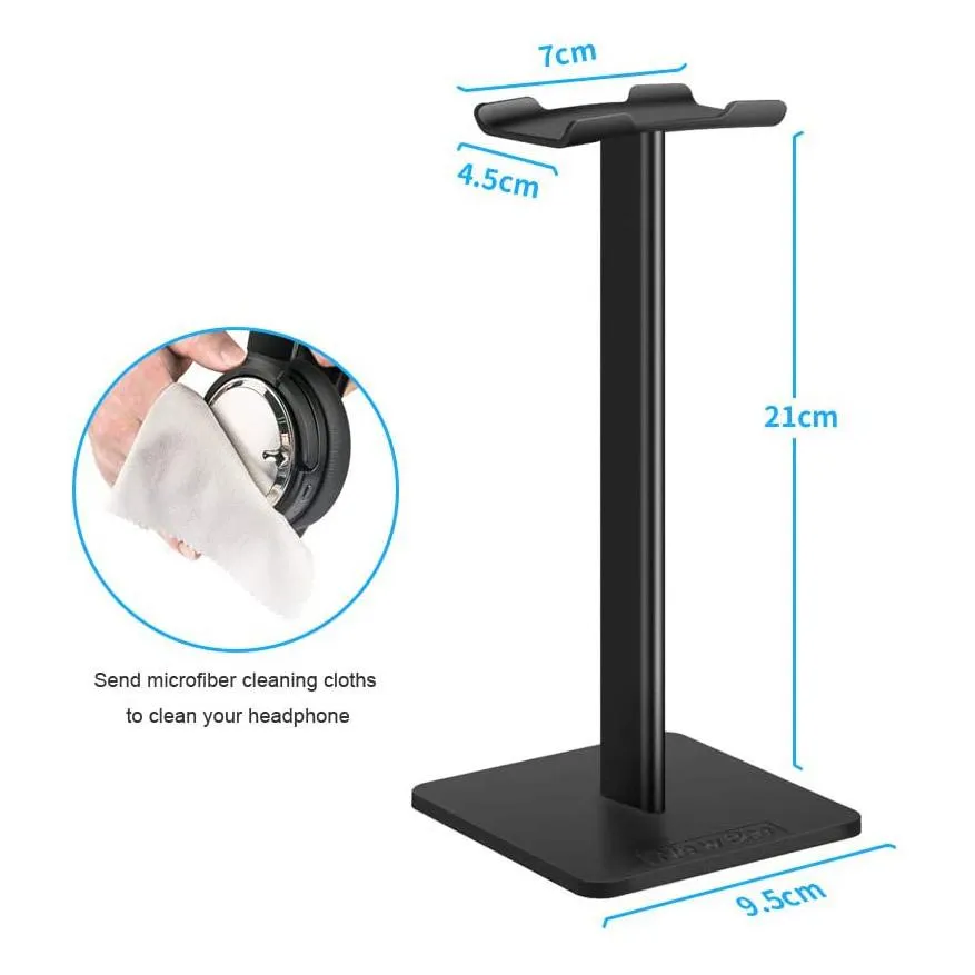 Headphone Stand with Aluminum Supporting Bar Flexible Headrest