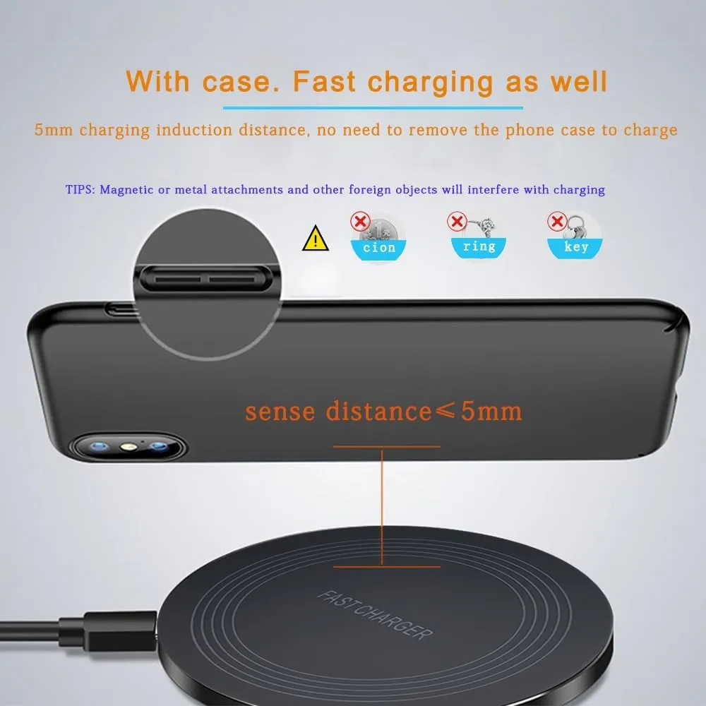 iPhone Fast Wireless Charger Compatible Samsung Galaxy S24 S23 S22 S21 S20 FE Wireless Charger