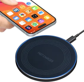 iPhone Fast Wireless Charger Compatible Samsung Galaxy S24 S23 S22 S21 S20 FE Wireless Charger