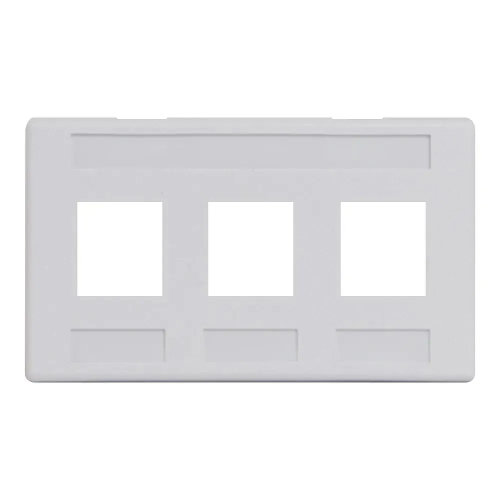 Modular Keystone Furniture Plate, 3 Port, White