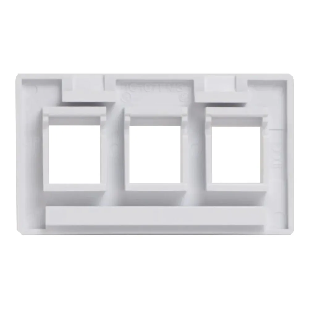 Modular Keystone Furniture Plate, 3 Port, White