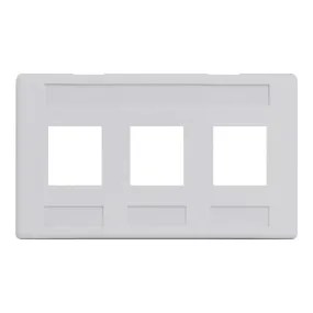 Modular Keystone Furniture Plate, 3 Port, White