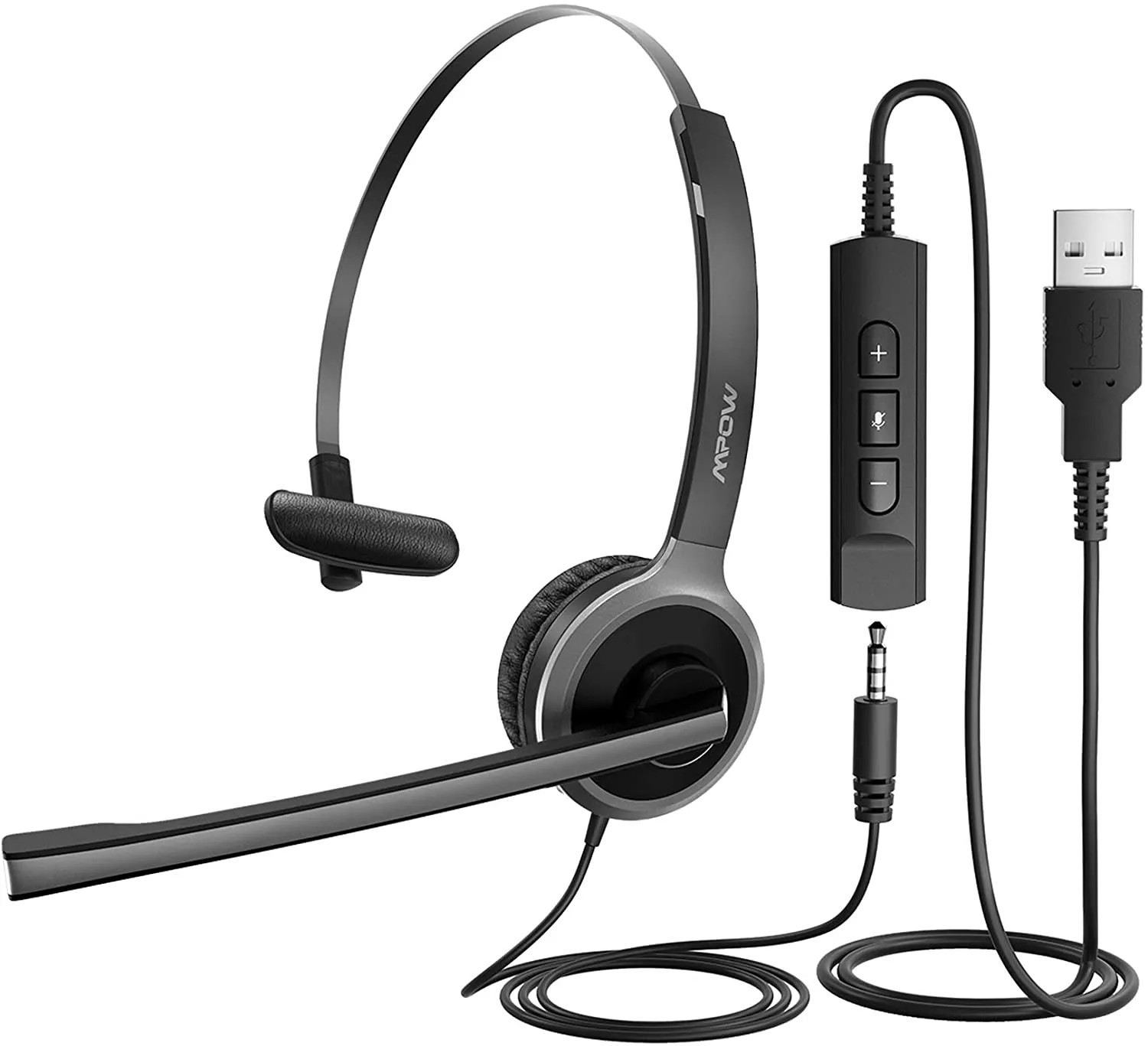 Mpow Single-Sided USB Headset with Microphone