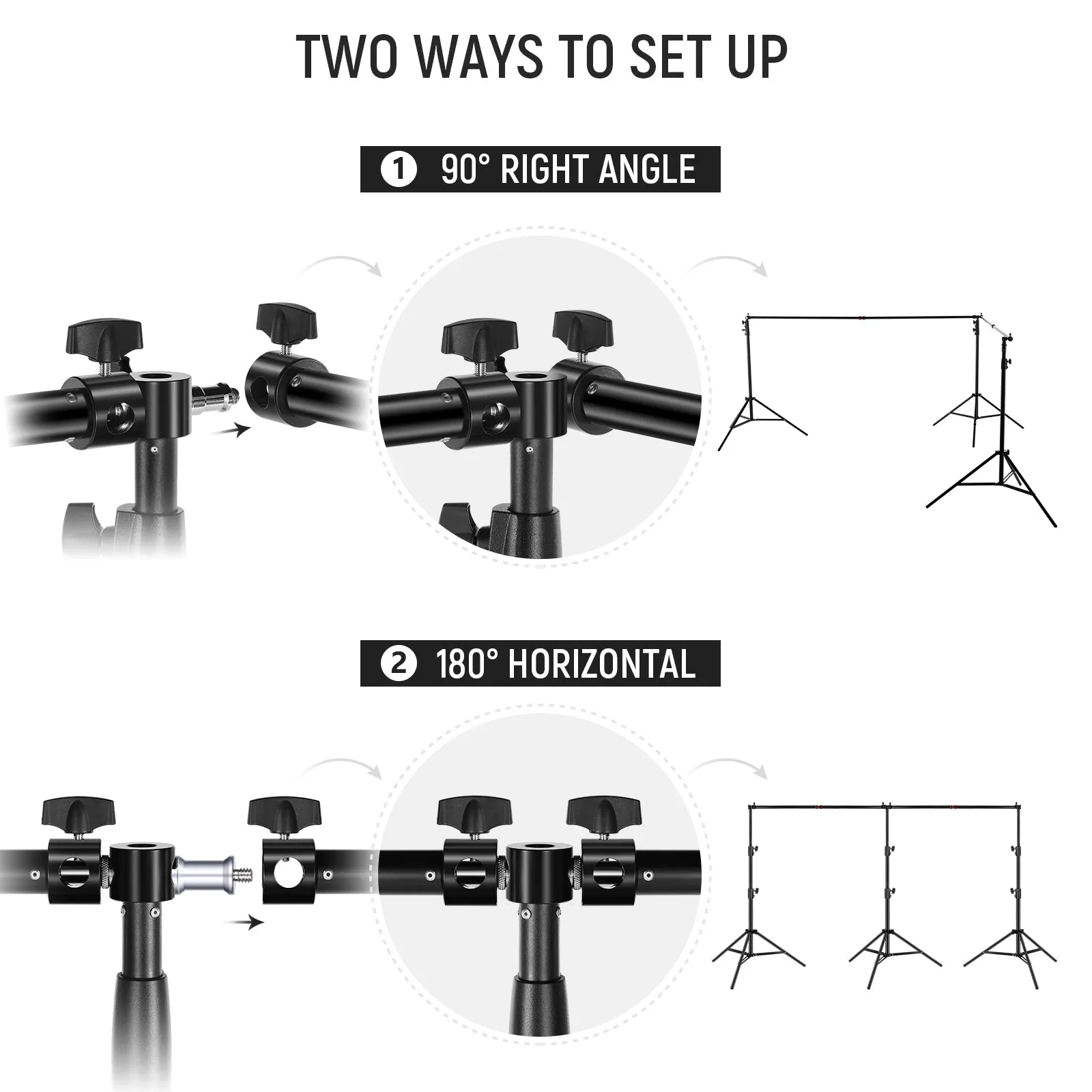 NEEWER NK-ST2860 Backdrop Stand Heavy Duty Background Support System