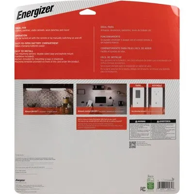 New - Energizer 9" 3pk 50 Lumens LED Cabinet Lights Bar with Remote White