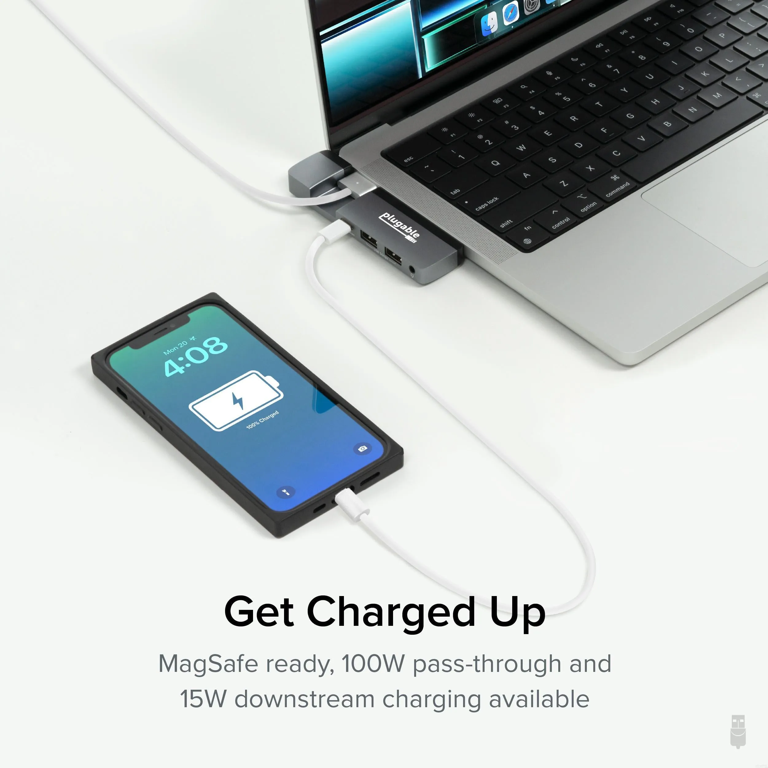 Plugable USB-C 5-in-1 Hub Designed for Apple MagSafe