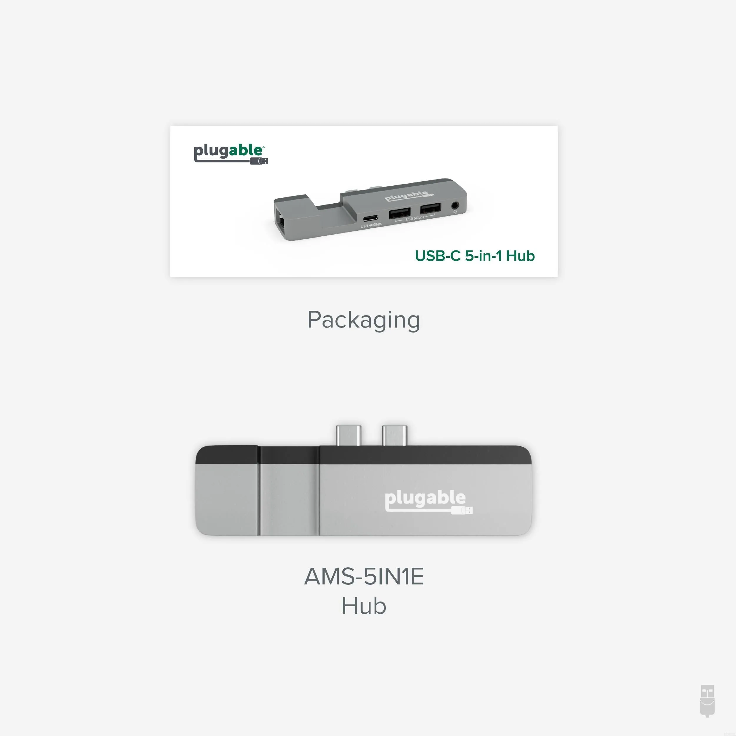 Plugable USB-C 5-in-1 Hub Designed for Apple MagSafe