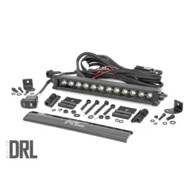 Rough Country Black Series LED Light Bar 12" Single Row - Amber DRL | Universal