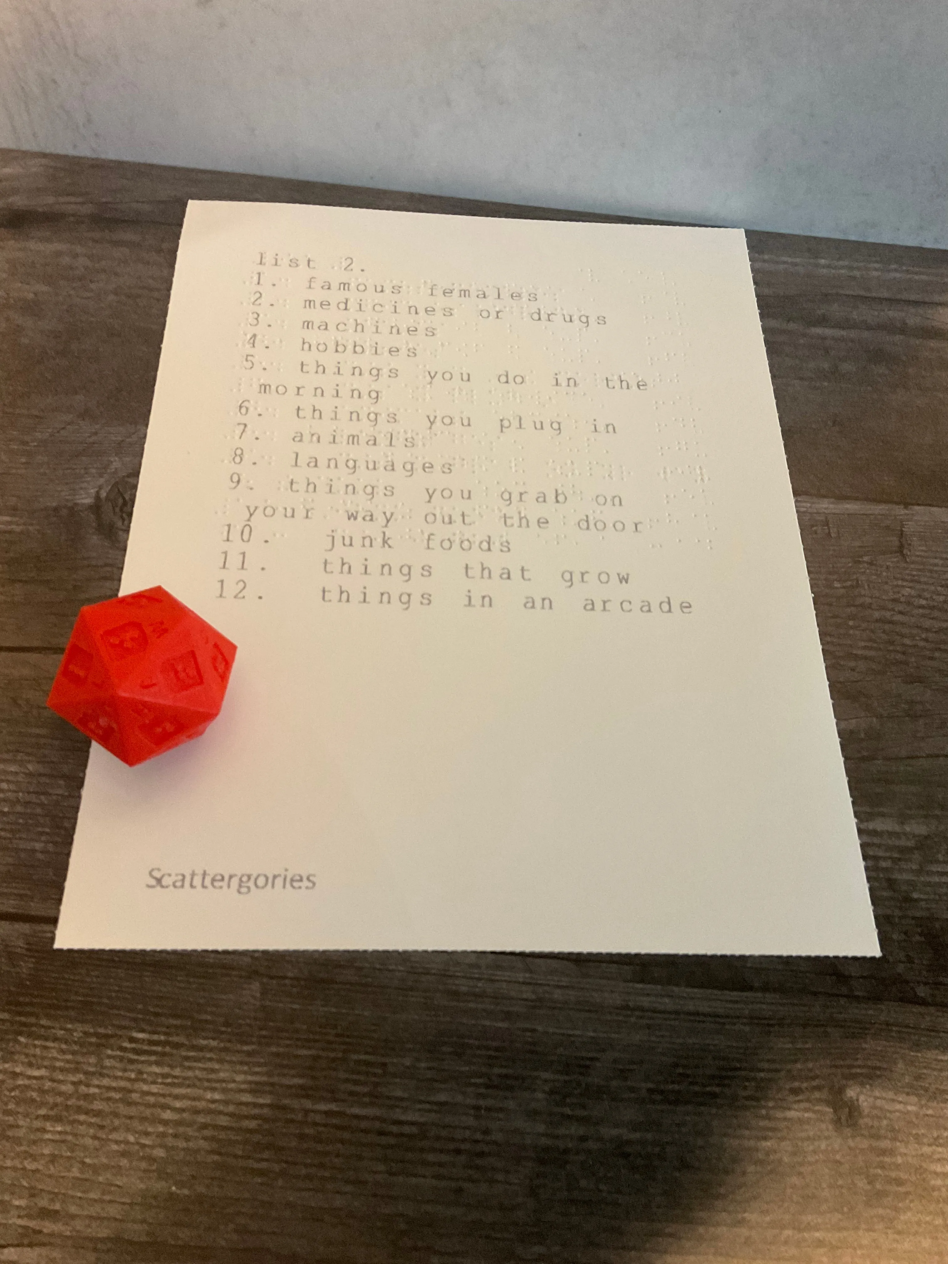 Scattergories Combo Kit