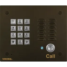 Viking K-1700-BN-IPEWP VoIP Entry Phone with Enhanced Weather Protection Bronze Finish