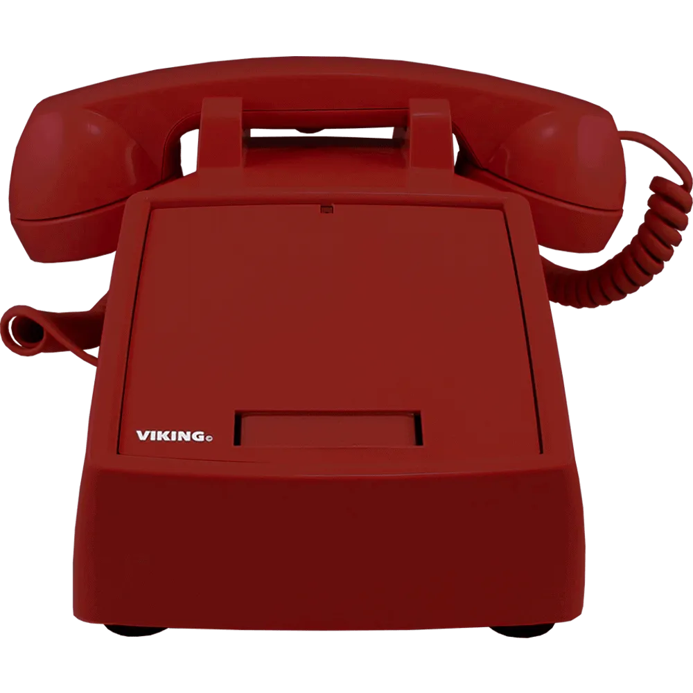 Viking K-1900D-IP VoIP Desk Phone with Auto Dialer, Red