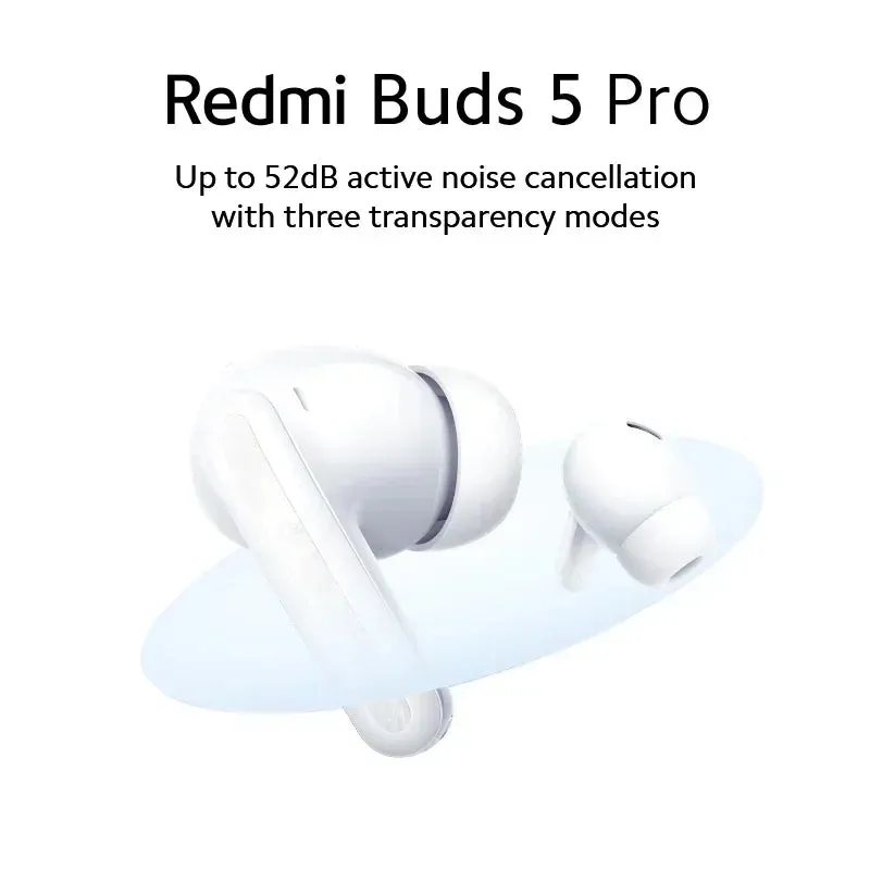 [World Premiere] Global Version Xiaomi Redmi Buds 5 Pro Up to 52dB Active Noise Cancellation 38 Hours Long Battery